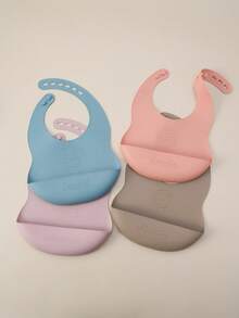 1 pièce Bavoir de nourrissage en silicone personnalisé avec nom & motif, bavoir réglable, impression à la demande, accessoire de vaisselle pour bébé - Multicolore - Voir 5