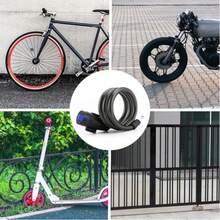 BICYCLE LOCK BIKE LOCK WITH KEY 90 Cm - Black - View 2