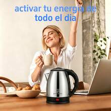 2L Hervidor de Agua Eléctrico Tetera de Acero Inoxidable, Calentamiento Rápido con Apagado Automático, Ideal para Té, Café y Uso Diario en la Cocina - Tipo de Enchufe A USA (110-127V) - Ver 6