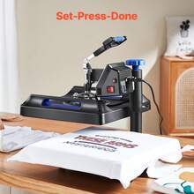 8-In-1 Heat Press Machine, 380 X 380 Mm Heat Press, Digital Control, Multifunction, For T-Shirts, Caps, Mugs, Plates, Blue - 查看 7