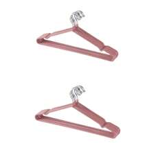 10/20/40/60/100pcs Set Non-Slip Coated Hangers, Luxurious Morandi Color, Home Clothes Rack - Dusty Pink - View 20