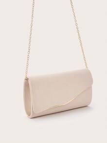 REMANLAND Women's Evening Bag, Apricot Fashion Evening Dress Clutch, Makeup Bag, Lightweight Crossbody Bag; Suitable For Business, Commuting, Wedding, Ceremony, Party, Holiday Gathering And Other Occasions. - Apricot - View 4