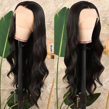 13X4 Light Blue Long Body Wave Lace Front Wig 28" Long Wavy Wigs Glueless Free Part Blue Wavy Hair Adjustable Straps & Combs Heat Resistant Blue Loose Wave Synthetic Hair Replacement Wigs For Women For Daily Wear Parties & Special Occasions - 黑色 - 查看 2