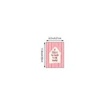 1pc Pink Stripes It Feels So Good To Be Home Wall Art Picture Cute House Quote Prints Canvas Paintings Cozy Inspirational Posters Decor For Bedroom Living Room Decoration Gift For Pet Lovers Unframed / Framed/Wooden Poster Hanger - Pattern - View 15