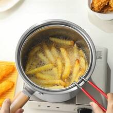 2.5L Deep Fryer With Basket, 304 Stainless Steel Small Round Fryer With Lid, For Kitchen Cooking French Fries, Chicken Wings, Fish, Shrimp - View 9