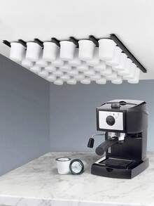 6 piezas Estante de almacenamiento de cápsulas de café, adecuado para cualquier soporte de cápsulas de café y organizador de cocina (No se incluyen el café y la máquina de café que se muestran en la imagen) - Multicolor - Ver 4