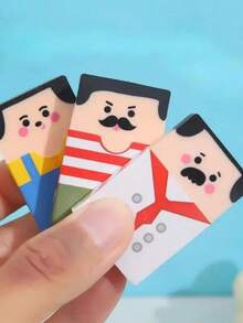 1/3 PCS Boy's Bald Eraser, Office Desktop Decoration, Classroom Prank, Birthday Gift, Cute Elderly Design - School And Workplace, First Day Of School - Multicolor - View 9