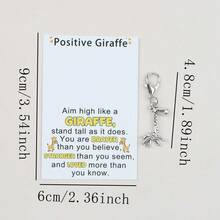 1pc/5pcs Giraffe Keychain, Positive Giraffe Greeting Card, Perfect Gift For Giraffe Lovers, Best Friend Gift, Cute Bag Charm, Love And Care Gift, Birthday, Wedding, Graduation, Back To School Ideal Gift - Multicolor - View 7
