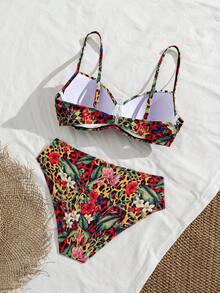 New Arrival European & American Style Women Solid Color Underwire Bikini Set Vacation Beach Summer - Multicolor - View 4