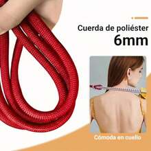 3 en 1 Correa para Celular, Cordón Antirrobo para Teléfono, Longitud Ajustable, Nylon Grueso y Hebilla de Aleación, Ideal para Viaje, Uso Diario, Compatible con iPhone y Android - azul claro - Ver 4