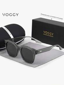 VOGGY 時尚極簡復古大框 TR90 偏光 UV400 太陽眼鏡，男女通用運動開車戶外騎行釣魚度假旅行派對裝飾道具禮物 - Set B - 查看 15