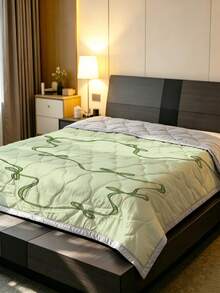 1pc Ultra Soft Cooling Blanket - Lightweight All Season Bedding, With Stylish Bow Pattern, 100% Polyester Fiber, Machine Washable Suitable For Single/Double Bed, Hotel, Camping And Home Decor, Hotel Grade Luxury Bedding|Modern Stitched Design - Green - View 17