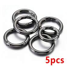 5pcs Alloy Spring Buckle Open Ring Carabiner Connector Round Ring Keychain For Handmade DIY Jewelry Accessories - 5pcs - View 15