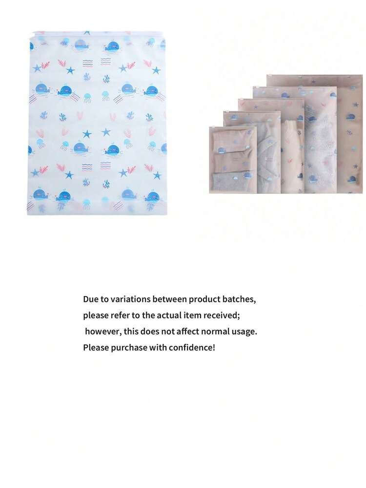 1/3/5/8/10/12pcs Transparent DIY Craft Storage Bags, Shipping Packaging Bags, Ziplock Frosted Plastic Bags To Keep Clothes Clean, Transparent Plastic Clothing Bags Suitable For T-Shirts, Shirts, Documents, Clothing Sealing Bags, Reusable Frosted Resealable Bags, Hospital Maternity Essentials Travel Storage Bags, Space-Saving Storage Bags, Shoes Cosmetics Travel - Multicolor - View 7