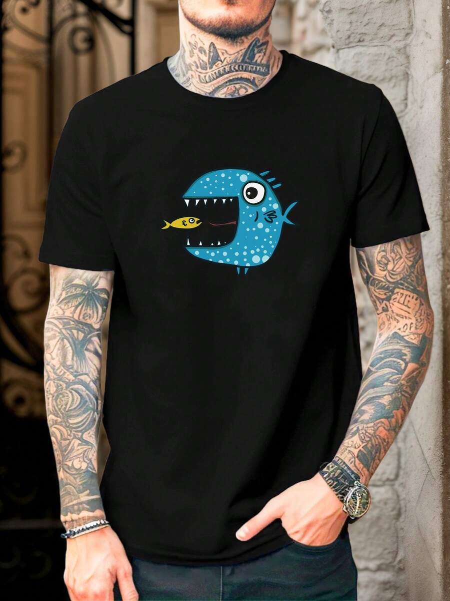 Men T-Shirts - Black - View 1