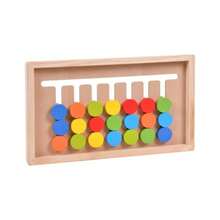 Juego educativo de rompecabezas de laberinto de emparejamiento de colores de madera, entrenamiento de cognición de colores temprana, pensamiento lógico y habilidades motoras finas, juguetes para cumpleaños y regalos de Navidad de niños - ajedrez de movimiento de colores - Ver 7