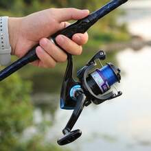 Set Pancing Teleskopik Deep Blue 1,8m dengan Reel Terpasang, Kotak Pancing & Tas Penyimpanan, Perlengkapan Memancing Air Tawar Portabel Ramah Pemula untuk Berkemah - Biru - View 4