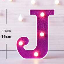 16cm 白色發光 A-Z LED 字母燈,電池供電,臥室裝飾字母夜燈,婚禮裝飾,生日派對裝飾,女孩房/兒童房裝飾字母燈,節日居家酒吧裝飾字母燈,字母燈 - 深紫色 - 查看 17