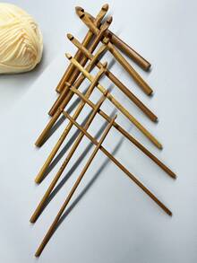 [12pcs Crochet Hook Set]3.0mm-10.0mm Knitting Tools, Lightweight Smooth Crochet Hooks, Suitable For Yarn DIY, Sweaters, Scarves, Blankets And All Crochet Projects - Carbonized Small Beads - View 6
