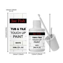 30ml 浴室浴缸與陶瓷磚補漆漆，內建刷子，DIY 白色漆用於修補浴缸缺口、裂縫與刮痕 - 浴缸磁磚修補漆 - 查看 4