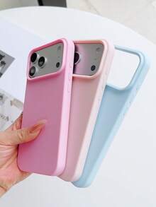 3件裝純色柔軟矽膠大孔全包直邊手機殼，Apple智慧型手機保護套，可愛多巴胺色手機殼，適用於iPhone16promax 16 16plus 16pro 15 15pro 15plus 15Promax/14 14plus 14pro 14Promax/13 13pro 13Promax/12/12pro/Xsmax/Xr手機機型，適合日常使用，iPhone17 17pro 17promax日常穿搭必備 - 彩色 - 查看 4
