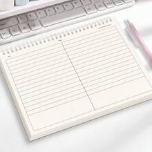 1 buah Notebook Spiral dengan Sekat Balik, Halaman Dalam Terbagi, Spiral Tidak Mengiritasi, Dapat Dilipat 360°, Sampul PP Tahan Air dan Tahan Lama. Cocok untuk Siswa yang Mencatat di Kelas, Mengatur Kosakata dan Poin Ujian, Pekerja Kantoran yang Merencanakan Pekerjaan, Mengambil Materi, Tata Letak Terbagi Memudahkan Klasifikasi dan Pengorganisasian Konten. - Satu ukuran cocok untuk semua. - View 9
