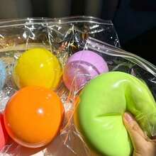 1 Stück großer Knautschball, TPR-Material Knautschball, weiches Spielzeug, Angstlinderung Stressabbau süßes Spielzeug, Geburtstagsgeschenk, Klassenzimmerpreis, Weihnachtsstrumpf-Füller, lustiges Stressabbau-Spielzeug für Büro, Zuhause, Schule, langsame Rückfederung Dekoration, cooles Schreibtisch-Dekor Stressabbau-Geschenk (zufällige Farbe) - Verschiedenfarbig - Übersicht 2