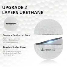 Standard Golf Balls, Performance Golf Balls For Di And Control, Dual Layers For All Levels, Surlyn Cover Low Spin Straighter Drives Ized Di With Soft Feel - New-white - View 3