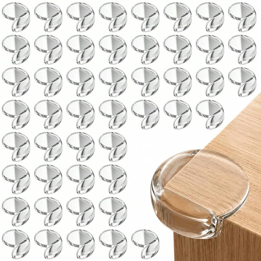 48pcs Baby Corner Protector Stickers, Transparent Corner Guards, Prevent Baby Scratching Furniture Edges, Super Strong Adhesive, Suitable For Furniture And Sharp Edge Protection - Multicolor - View 1