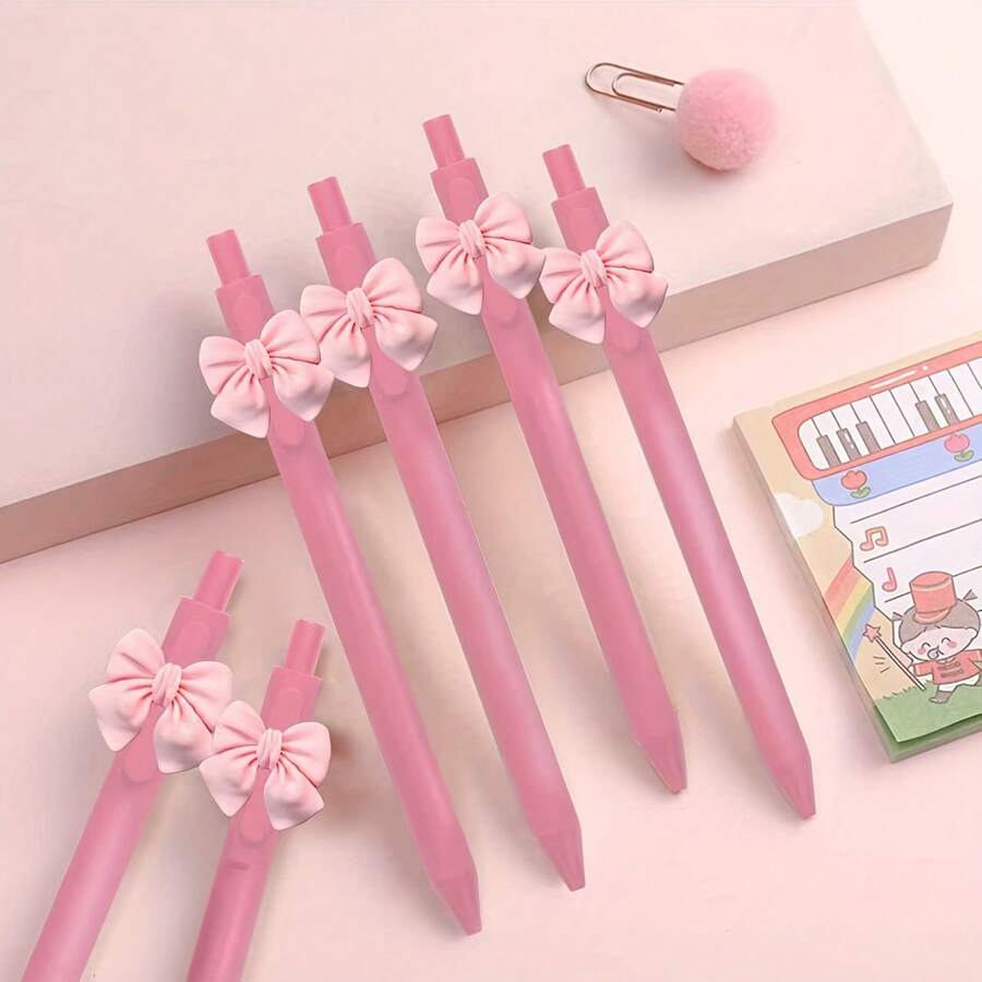 Bolígrafo de fuente con forma de lazo de color neutro, adecuado para la escritura diaria de los estudiantes, también un excelente regalo conmemorativo para los estudiantes - A-Rosa - Ver 1