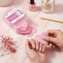 1 Box 200pcs/Heart-Shaped Nail Wipes, Heart-Shaped Nail Degreasing Wipes, Non-Damaging Nail Cleaning Cotton Pads, Soft Lint-Free Nail Removal Wipes, Disposable Wipes For Nail Salons, Heart-Shaped Nail Removal Cotton Pads, Non-Woven Soft Nail Cleaning Care Cotton Pads, Portable Nail Salon Wipes, Gift - Pink Box - View 4