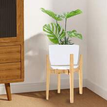 Adjustable Bamboo Wooden Plant Stand Plant And Flower Pot Base Holder Natural - UK-g049201 - View 8