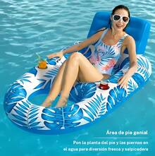 Schwimmende Poolmatte mit Getränkehalter, Erwachsenengröße, für Wassersport sowohl drinnen als auch draußen. - 1 von 1 - Übersicht 5