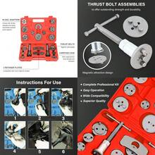 23x Auto Car Universal Disc Piston Caliper Brake Rewind Wind Back Tool Kit Set - A - View 12