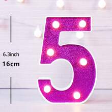 16cm 白色發光 A-Z LED 字母燈,電池供電,臥室裝飾字母夜燈,婚禮裝飾,生日派對裝飾,女孩房/兒童房裝飾字母燈,節日居家酒吧裝飾字母燈,字母燈 - 深紫色 - 查看 23
