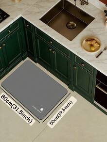 1pc Of A Light Gray, White-Patterned Rubber Soft Mat For The Kitchen, Which Is Water-Absorbing And Easy To Clean. It's Suitable For Use In Kitchens, Bathrooms, And Other Areas. It's Suitable For Use Throughout The Year And For Various Holidays. - Multicolor - View 16