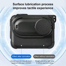 適用於 Insta360 GO 3S PULUZ 相機充電盒矽膠保護套，附鏡頭蓋與掛繩，運動相機配件 (黑色) - 查看 8