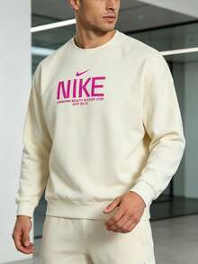 Nike Áo nỉ/áo chui đầu AS M NK CLUB FT OS CREW GCEL, cổ tròn, phong cách thường ngày dành cho nam, IM9355 - trắng - Xem 1