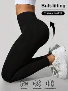 Women's High Waist Yoga Pants - Tummy Control, Breathable, Four-Way Stretch, All-Season Sports Leggings, Brown, Activewear| Dis - 橄欖綠 - 查看 8