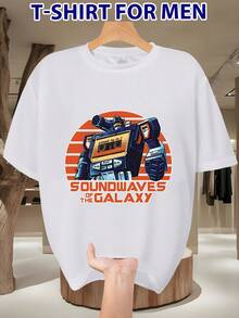 camisetas para hombreLa camiseta de manga corta con temática "Soundwave" de la serie  es elegante y cómoda, perfecta para el uso diario. Esta divertida camiseta estampada de vera - Blanco - Ver 2
