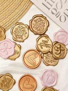 20pcs/10pcs/1pc Embossed Shell Wax Seals - Ideal For Decorating Invitations, Envelopes Or Gift Packaging. Suitable For Birthday Parties, Weddings, Back To School, Various Theme Parties, Anniversaries And More. - One Size Fits All - View 4