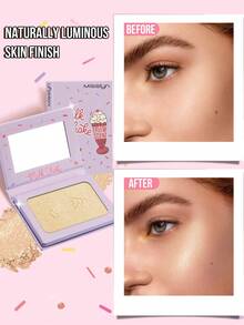Misslyn -Milk Shake Highlighter, Champagne Gold & Silver Glitter Highlighter, Face Illuminator, Long-Wear Brightening, Rich Pigment, Silky Formula, Natural Glow, Shimmer Makeup, Party Ready, Y2K Makeup, Vegan & Cruelty-Free, Valentine's Day Gift - #2 - View 4