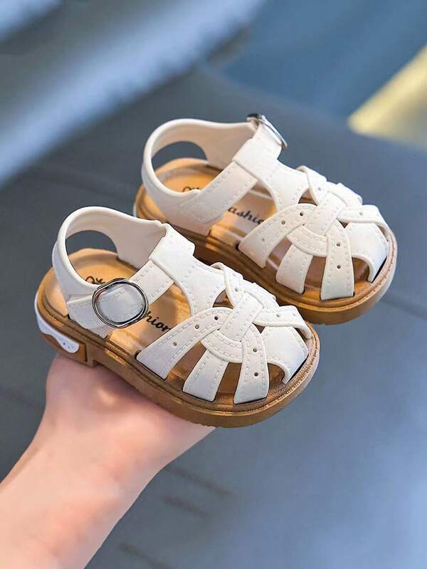 1 Pair Cute Toddler Girls Lightweight Soft Sole 2026 Summer New Fashion Outdoor Wear Cloud-Feel Beach Sandals