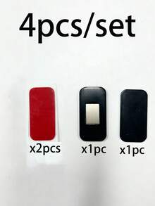 4pcs/Set Drill-Free Ultra-Thin Strong Magnetic Stainless Steel Cabinet Door Locks With Powerful Adhesive Backing, Suitable For Kitchen, Bathroom And Wardrobe Drawer Installation. No Drilling Required. Double-Sided Adhesive Backing. Refrigerator Magnets. - A - View 8