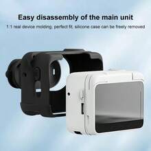 適用於 Insta360 GO 3S PULUZ 相機充電盒矽膠保護套，附鏡頭蓋與掛繩，運動相機配件 (黑色) - 查看 4