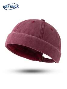 1pc Unisex Washed Vintage Landlord Hat, Adjustable Brimless Sailor Cap, Fashionable Personalized Hat For Daily Commute, Party, Travel, Hip-Hop, Street, Motorcycle, Versatile Casual Tang Hat, All Seasons - F - View 9