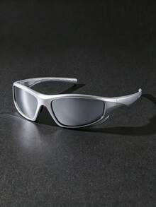 One Pair Of Pink, White, And Black Framed Eyeglasses With Mercury Gradient Lenses For A Snug Fit, Perfect For Outdoor Cycling, Sports, Travel, And Vacations. - Sports Glasses - Gradient - View 8