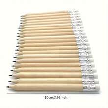 10/20/30pcs Natural Wood Short Pencils, 10mm Golf Short Pencils, Student HB Short Pencils, HB Mini Pencils With Eraser, Essential For Back To School Writing, Drawing And Note-Taking - Multicolor - View 2