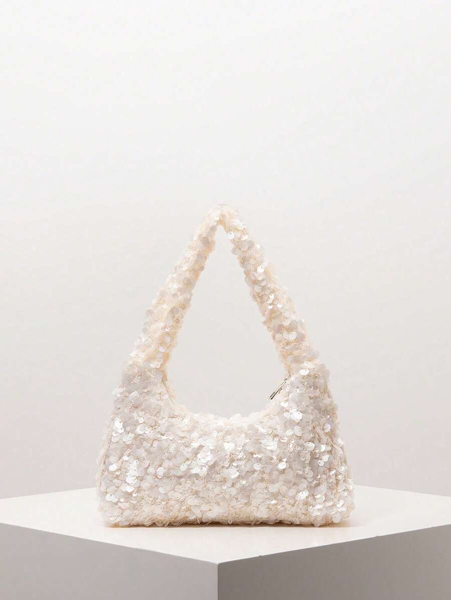 Sequin Shoulder Bag, Elegant Ladies Handbag, Dress Accessories, Wedding Items, Gift For Women (Random Pattern) - Pastel - View 1
