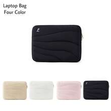 Solid Color Fluffy Laptop Bag, Compatible With MacBook 13/14 Inch, 15/15.6 Inch Laptop Inner Bag - Multicolored - View 7